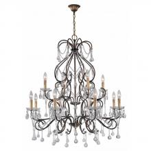 World Imports WI2221790 - Grace Collection 12-Light Antique Gold Indoor Chandelier
