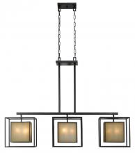 World Imports WI417355 - Hilden Collection 120 in. 9-Light Aged Bronze Hanging Island Light