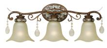 World Imports WI478360 - 3-Light Oxide Bronze with Silver Bath Bar Light