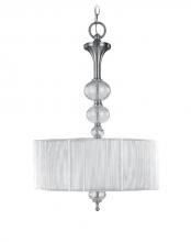 World Imports WI823337 - Bayonne Collection 3-Light Brushed Nickel Inverted Hanging Pendant