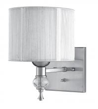 World Imports WI826137 - Bayonne Collection 1-Light Brushed Nickel Sconce with Silver Shade