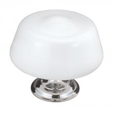 World Imports WI900708 - Luray Collection 1-Light Chrome Semi-Flush Mount Light with Opal Glass