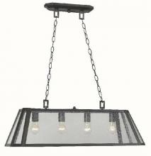 World Imports WI613488 - Bedford 4-Light Oiled Rubbed Bronze Glass Island Pendant