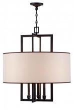 World Imports WI490742 - Cathedral 4-Light Rust Pendant with Shade