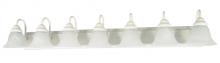 Nuvo 60/294 - Ballerina - 7 Light 48" Vanity with Alabaster Glass - Textured White Finish