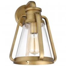 Nuvo 60/7566 - Everett; 1 Light; Large Wall Sconce; Natural Brass with Clear Glass