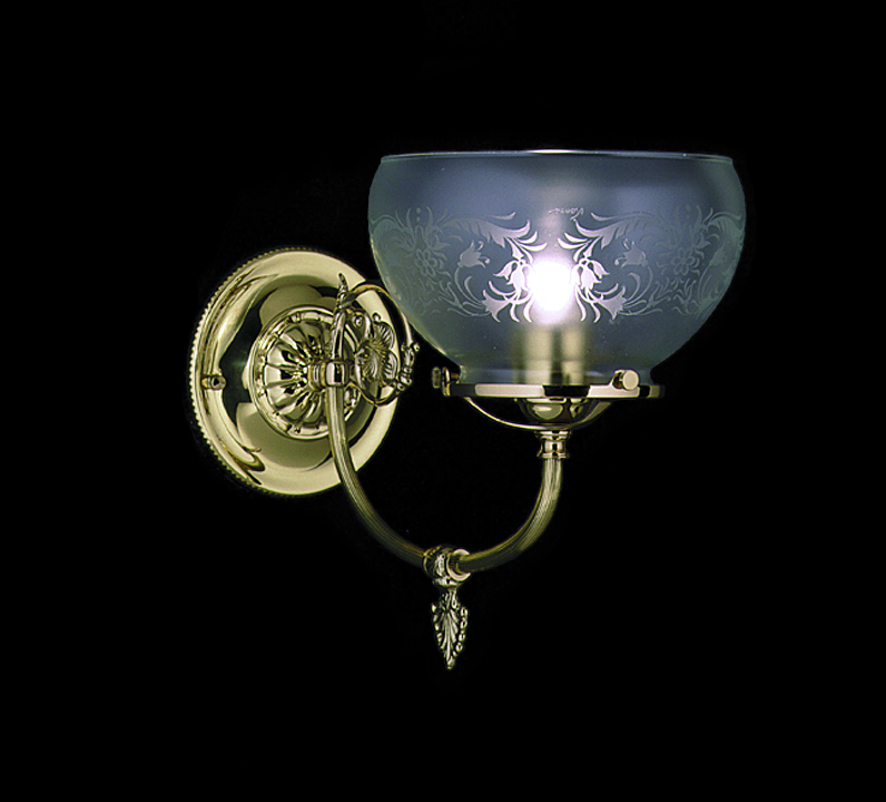 1-Light Polished Brass Chancery Sconce