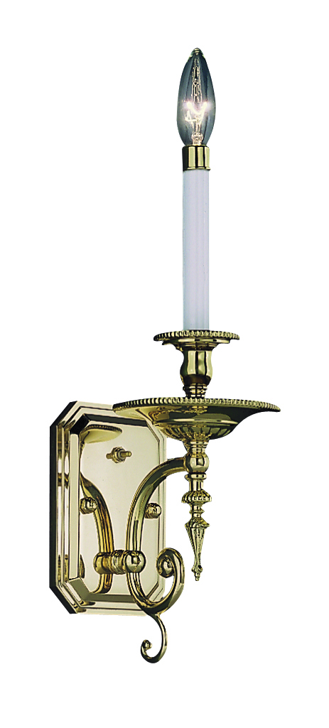 1-Light Polished Brass Kensington Sconce