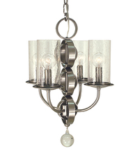 Framburg 1043 BN/F - 4-Light Brushed Nickel/Frosted Glass Compass Dining Chandelier