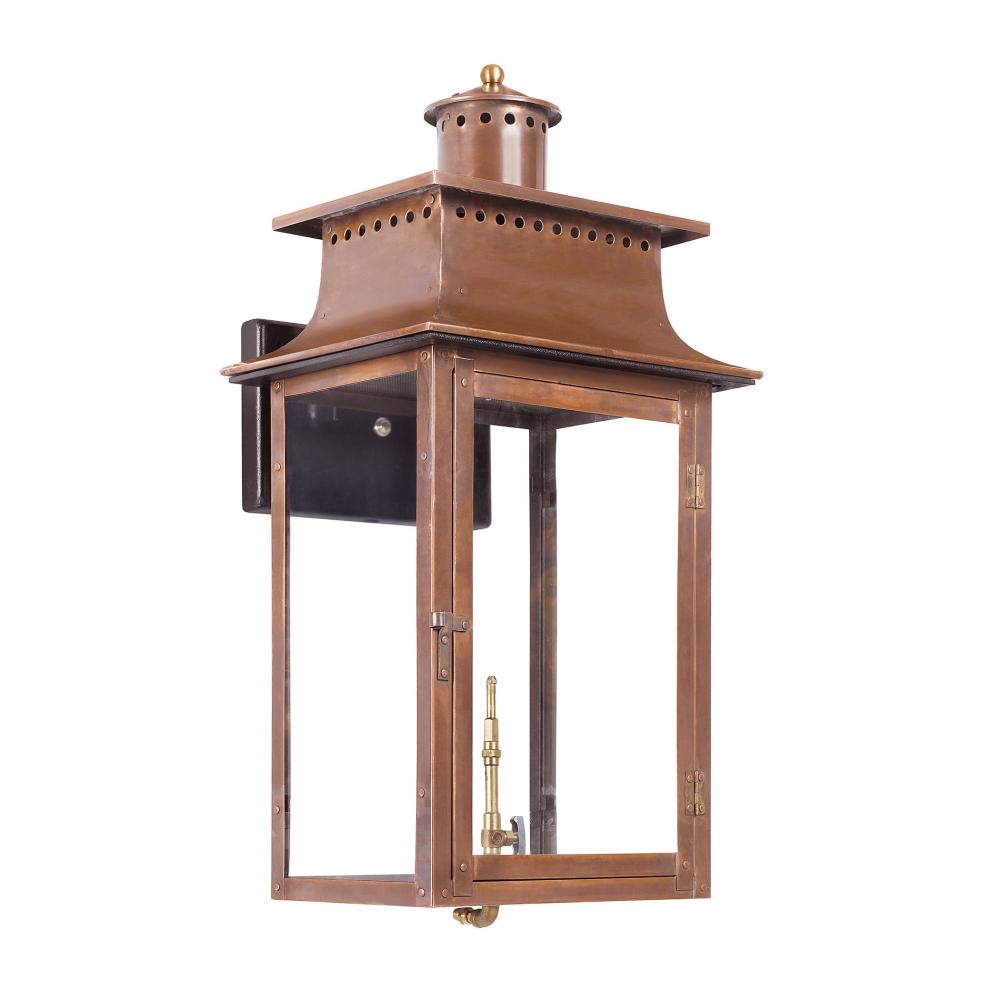 Maryville Outdoor Gas Wall Lantern Aged Copper