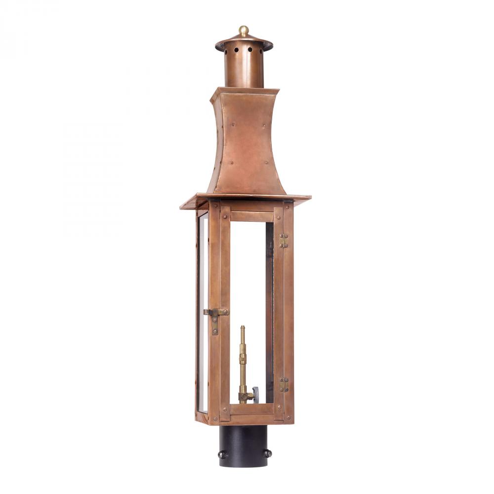 Maryville Outdoor Gas Post Lantern In Aged Coppe