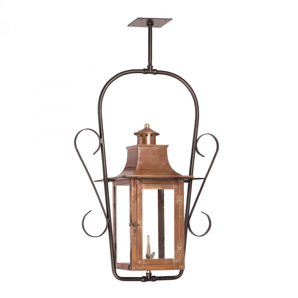 Maryville Outdoor Gas Ceiling Lantern In Aged Co